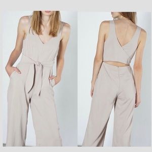 Mod Ref The Paige Jumpsuit Size: Medium Color: Taupe